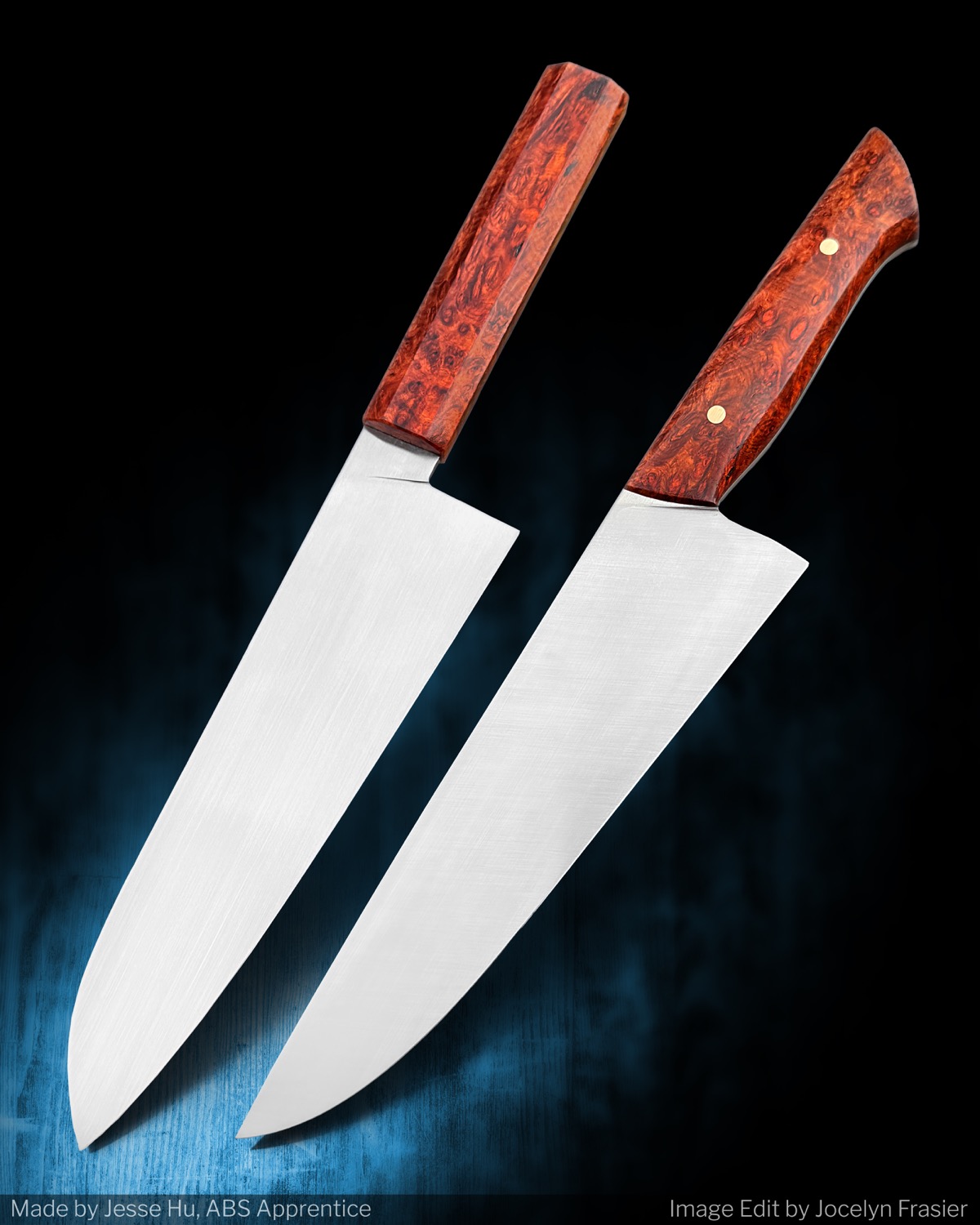 Handcrafted integral chef's knife by JHuBlades